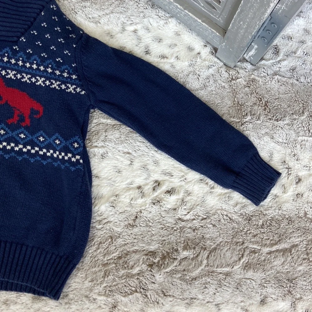 The Children’s Place knit sweater boys size 3T preppy stripes dinosaurs winter